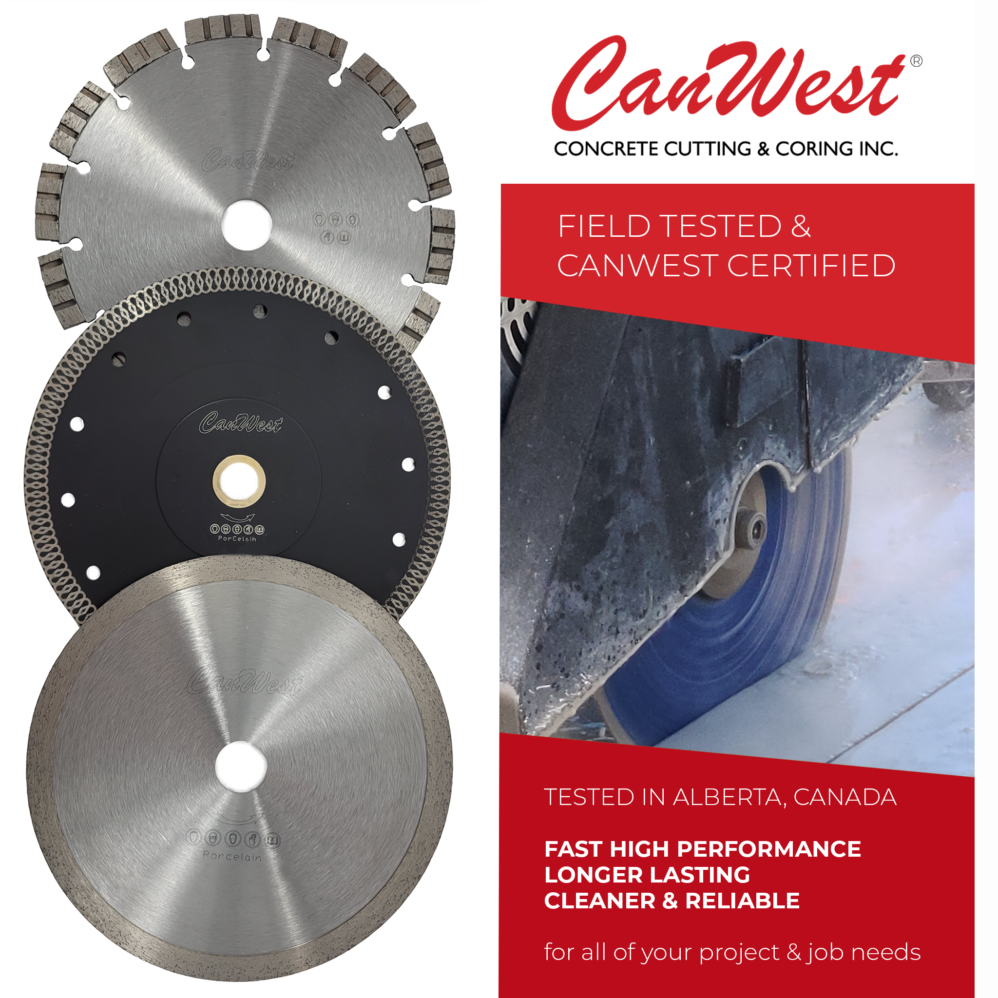 Cement online cutting blade